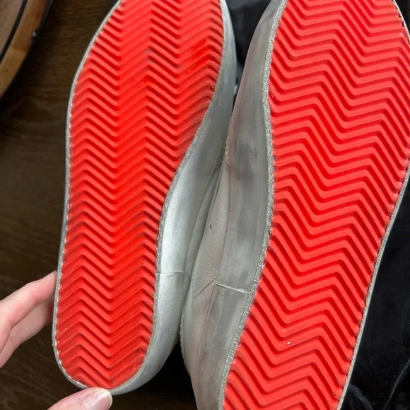 Golden Goose White and Red Sneakers - Picture 10 of 13